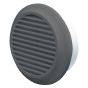Slate grey round air vent cover with insect mesh for extractor fans, cooker hood outlets & ventilation systems