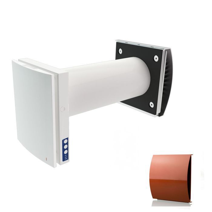 Blauberg Midi-Air Decentralised Heat Recovery Ventilator Smart Wifi Home Automation Controlled Single Room Unit - Terracotta - VENTO MIDI-AIR-TER